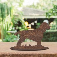 Rustic Cocker Spaniel Silhouette Ornament in Situ