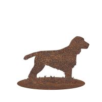 Cocker Spaniel Silhouette Ornament in a Rustic Finish