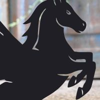 Close up of Pegasus Door Stop 