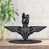 Black British Parachute Regiment Silhouette Ornament in Side in the Conservatory 