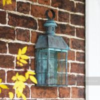 “Tawsden Cove” Search Light Inspired Flush Wall Lantern In Situ