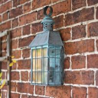 “Tawsden Cove” Verdigris Search Light Inspired Wall Lantern