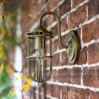 Vintage Industrial Caged Wall Light