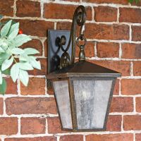 "Pennerley" Bronze Wall Light in situ 