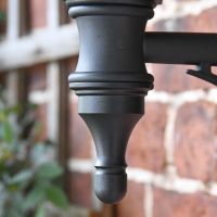 Close up of base finial 