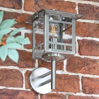 Stainless Steel Wall Lantern in Situ