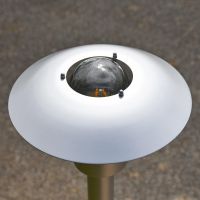 Close up of curved light cover 