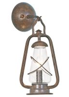 Rustic Wall Mounted Hanging Miners Lantern 