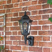 Large Bottom Fix Black Wall Lantern 