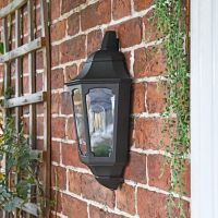 Flush-Fix Black Wall Light