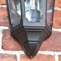 Flush-Fix Victorian Black Wall Lantern Bottom