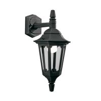 "Bridlington" Standard Top Fix Black Wall Lantern