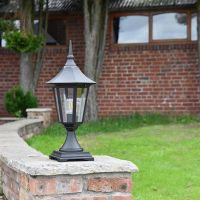 Traditional Black Arched Base Pillar Lantern