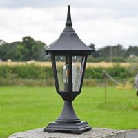Traditional Black Base Pillar Lantern