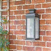 Traditional Aged Copper Wall Lantern in Situ