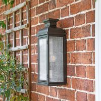 Traditional Aged Copper Wall Lantern Side Profile