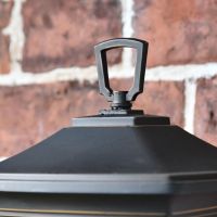 Close up of finial on Avebury Bronze Wall Lantern 
