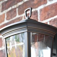 Side view of framework and finial on Avebury Wall Light