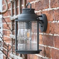 Side view of Bantam Bay Wall Lantern in Situ 