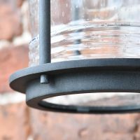 Close up of circular frame with decorative panes 