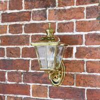 Traditional Polished Brass Outdoor Wall in Situ