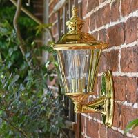Side View of the Traditional Polished Brass Outdoor Wall 