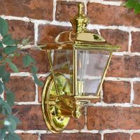 Traditional Outdoor Wall Finished in Polished Brass