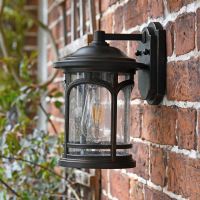 Side view of wall light in situ 