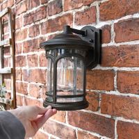 Halsall bronze wall light in situ 
