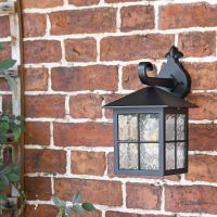 "Halifax" Traditional English Top Fix Wall Lantern in situ 