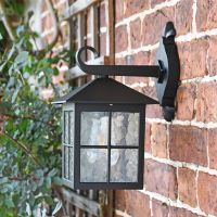 Side view of traditional english lantern 