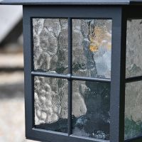 Close up of textured window pane 