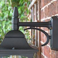 Traditional Black Top-Fix Wall Lantern Upper Finial