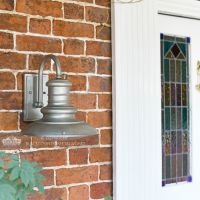 "Redding" Traditional Silver Railway Style Medium Wall Light 
