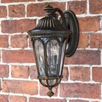 "Kingsway" Large Antique Bronze Ornate Top Fix Wall Light