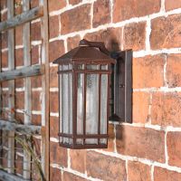 Side view of "Kirkby" Traditional Bronze Wall Lantern 