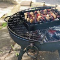 Classic Steel Fire Pit with BBQ