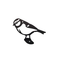 Blue Tit Black Fence Topper in Black