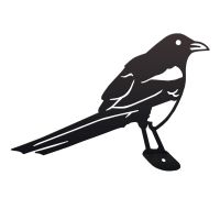 Magpie Fence Topper in a Black Finish