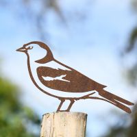 Chaffinch Fence Topper in Situ Outside