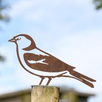 Chaffinch Fence Topper in Situ