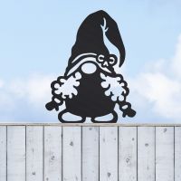 Black Fence Topper with Gonk with Curly Hair 