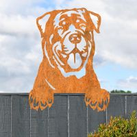 Fence Topper with Rustic Rottweiler Design 