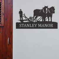 Horse & Plough House Name Sign in Situ 