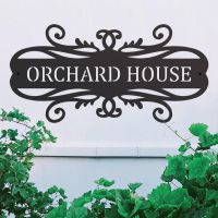 Scroll Design Iron House Name Sign 