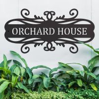 Scroll Design House Name Sign 
