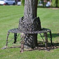 Black & Gold Ornate Tree Seat