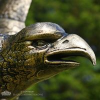 Golden Eagle Catching Fish Garden Ornament