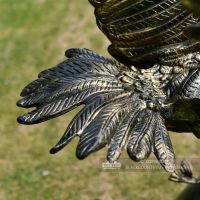 Golden Eagle Catching Fish Garden Ornament