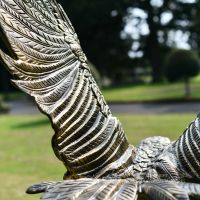 Golden Eagle Catching Fish Garden Ornament
